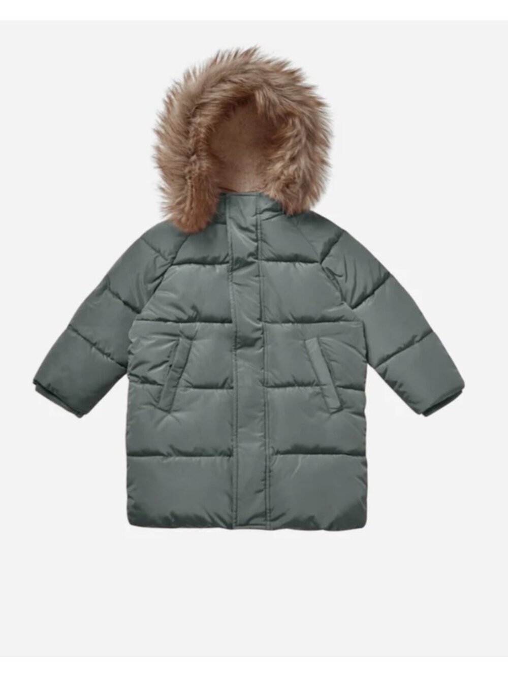 NWT RYLEE CRU long down puffer jacket  marine green 6-7 y boy girl